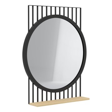 Eglo 425065 - Spiegel HUNWICK 45,4x57 cm zwart/lindehout