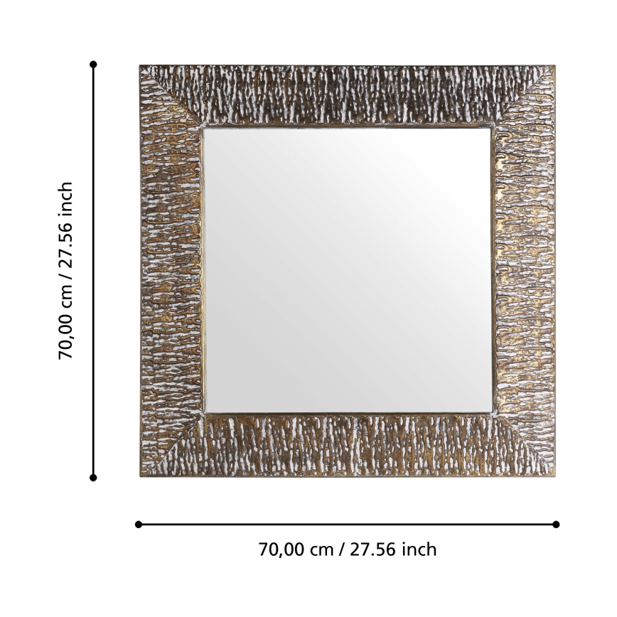 Eglo 425075 - Wandspiegel TOAMASINA 70x70 cm bronskleurig