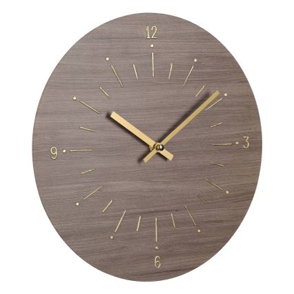 Eglo - Wand klok 1xAA diameter 30 cm bruin