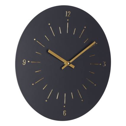 Eglo - Wand klok 1xAA diameter 30 cm zwart