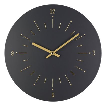 Eglo - Wand klok 1xAA diameter 30 cm zwart