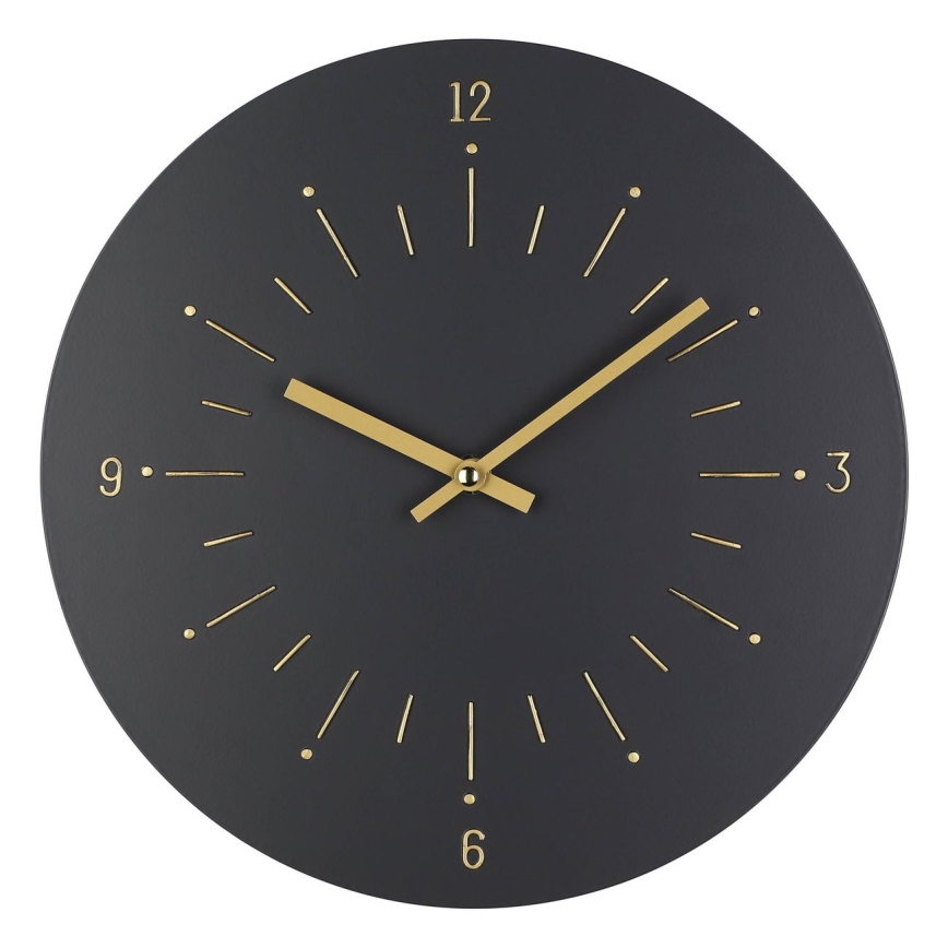 Eglo - Wand klok 1xAA diameter 30 cm zwart