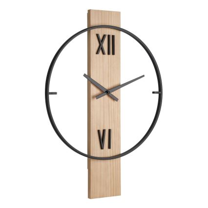 Eglo - Wand klok 1xAA 56x40 cm hout/metaal - FSC gecertificeerd