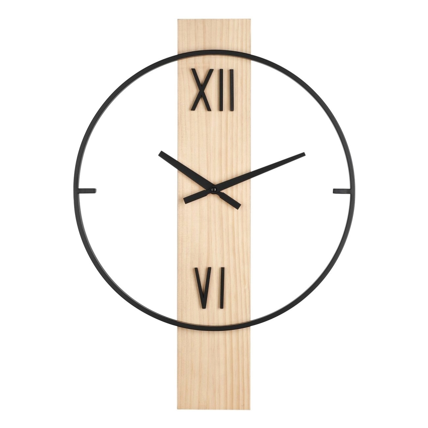 Eglo - Wand klok 1xAA 56x40 cm hout/metaal - FSC gecertificeerd
