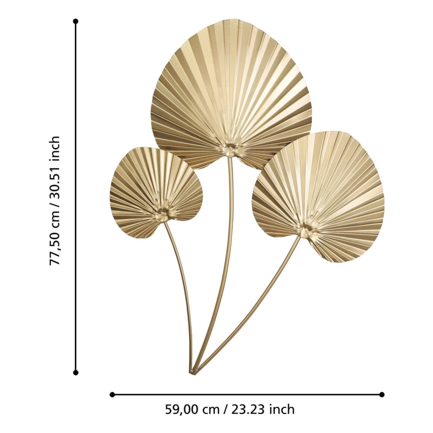 Eglo - wand decoratie 77,5x59 cm goud