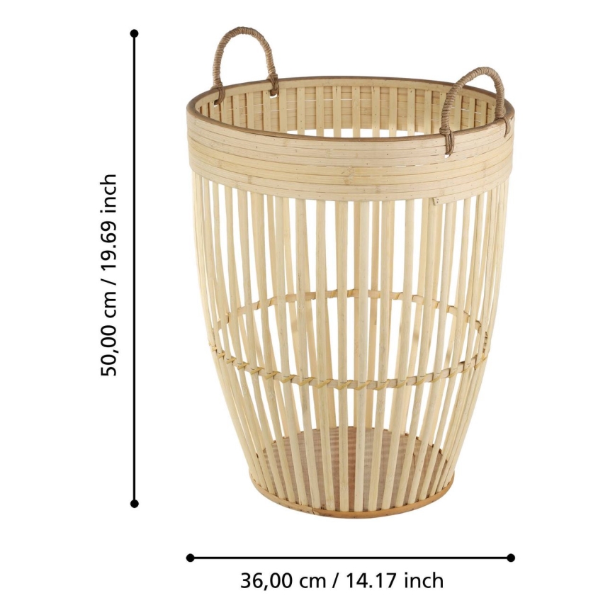 Eglo - Decoratieve mand 50x36 cm beige