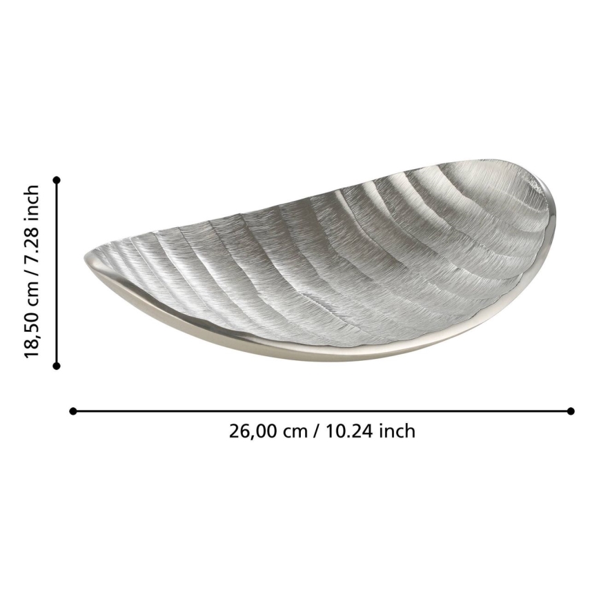 Eglo - Decoratief dienblad 18,5x26 cm zilver