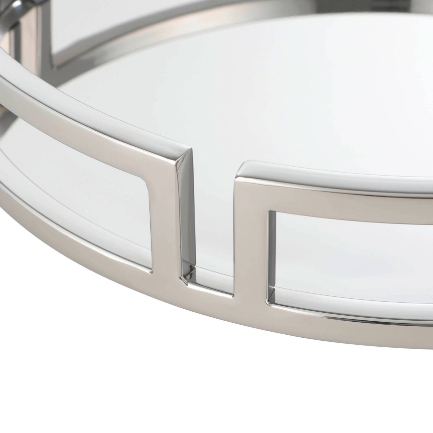 Eglo - Decoratief dienblad diameter 38 cm glanzend chroom
