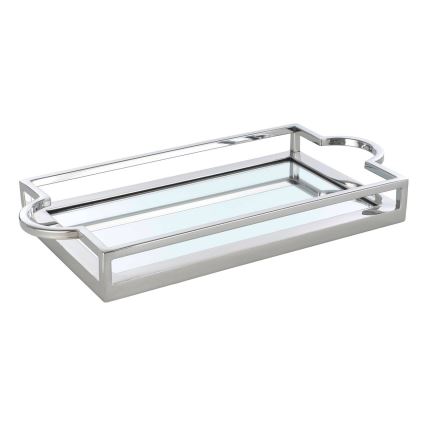 Eglo - Decoratief dienblad 23x45 cm glanzend chroom