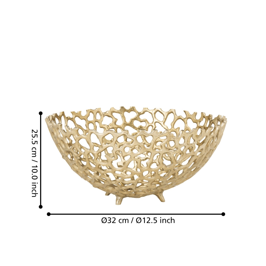 Eglo 427497 - Decoratieve schaal KIMITSU Ø 32 cm goudkleurig