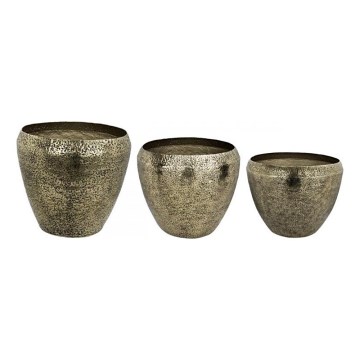 Eglo 428092 - SET van 3 metalen vazen OKAYAMA 37x48 cm bronskleurig