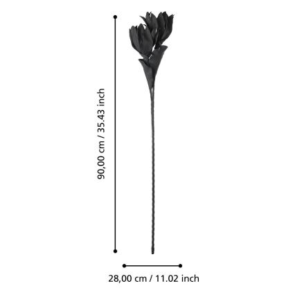 Eglo - Fleur artificielle 90 cm noir