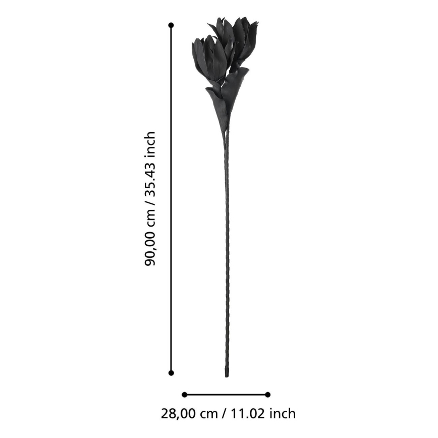 Eglo - Fleur artificielle 90 cm noir