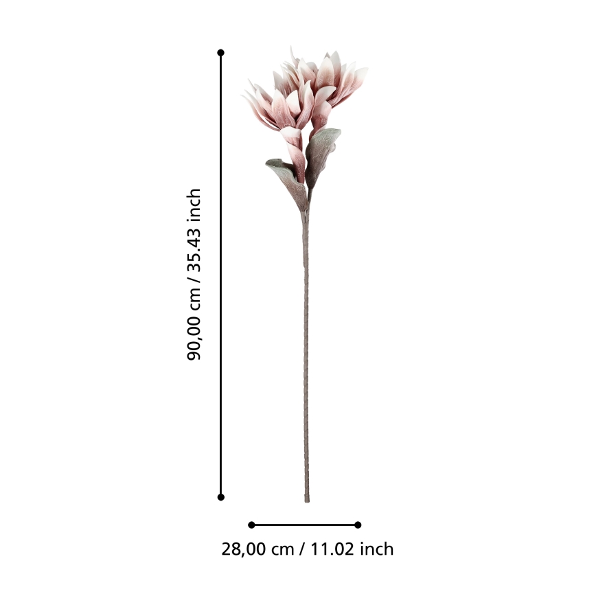 Eglo - Fleur artificielle 90 cm rose