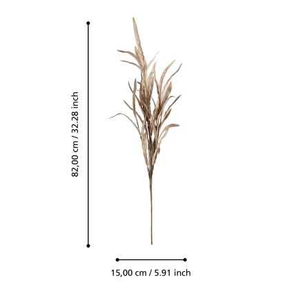 Eglo - Fleur artificielle 82 cm marron