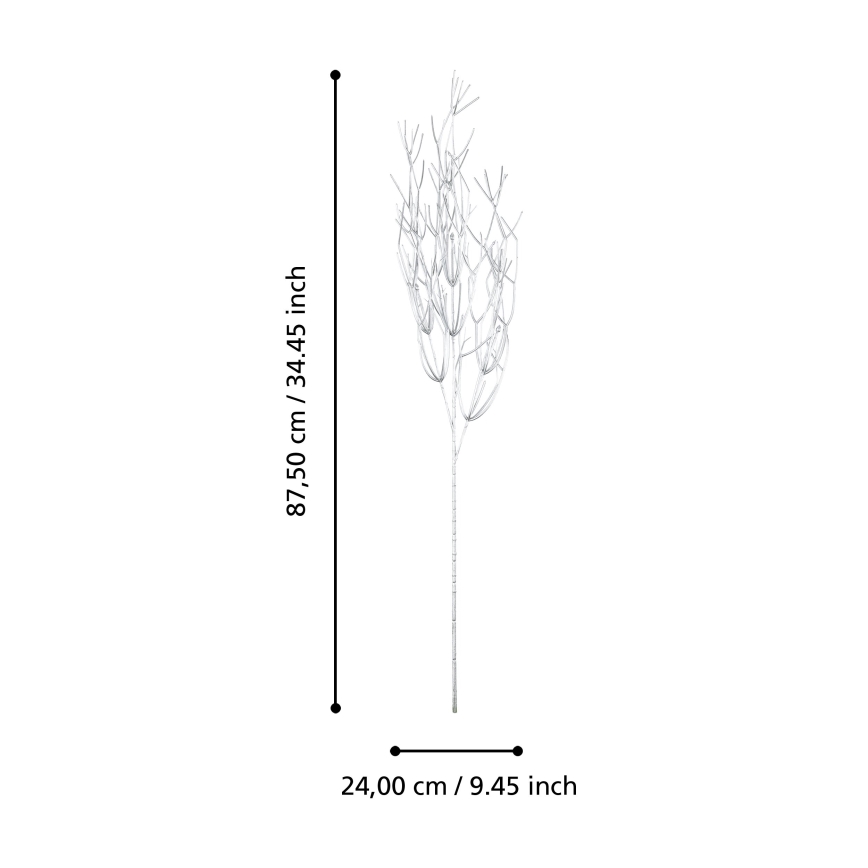 Eglo - Fleur artificielle 87,5 cm argent