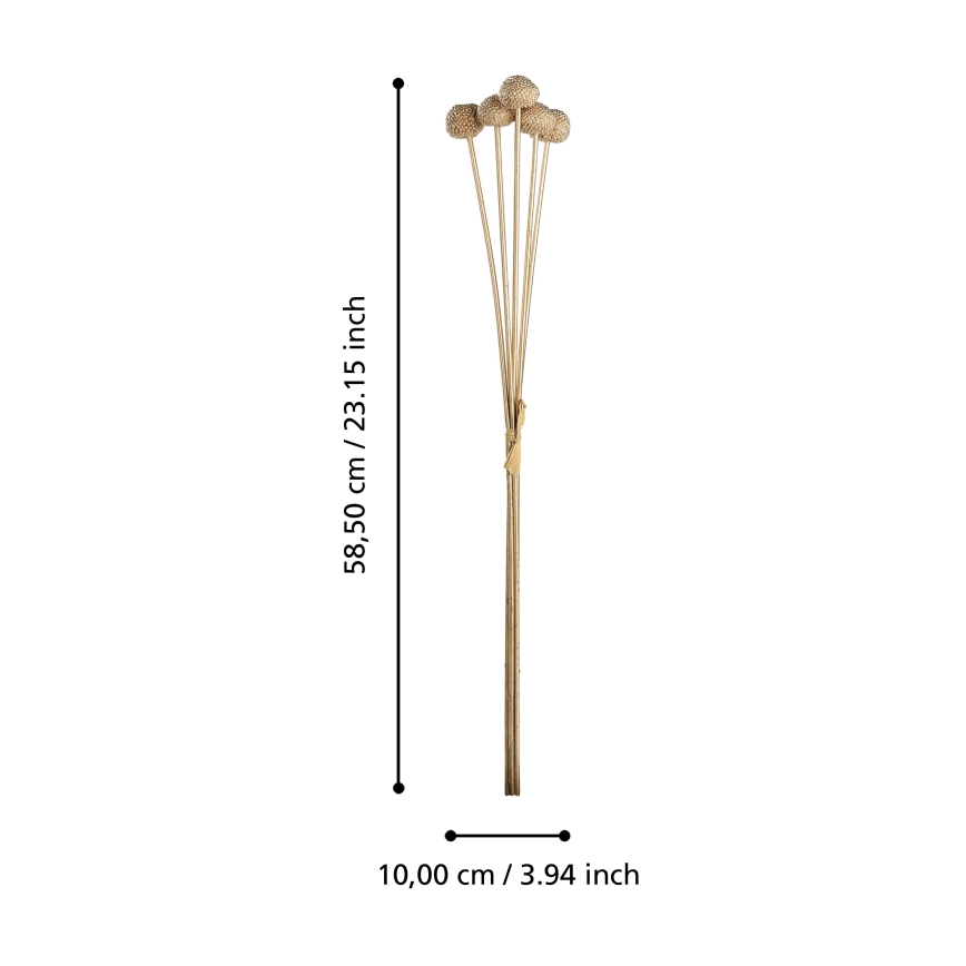 Eglo - Kunstbloem 58,5 cm goud