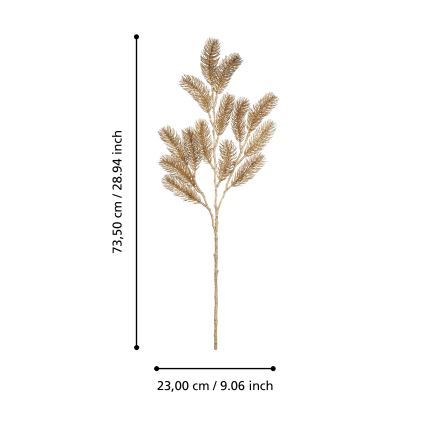 Eglo - Kunstmatige kersttak 73,5 cm goud