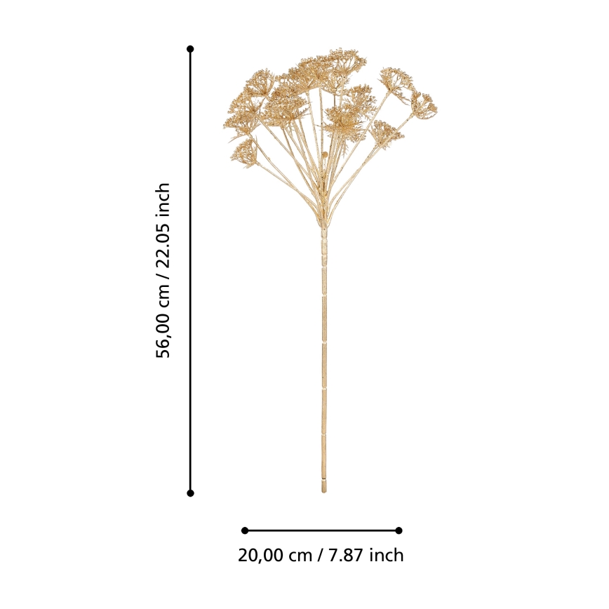 Eglo - Kunstbloem 56 cm goud