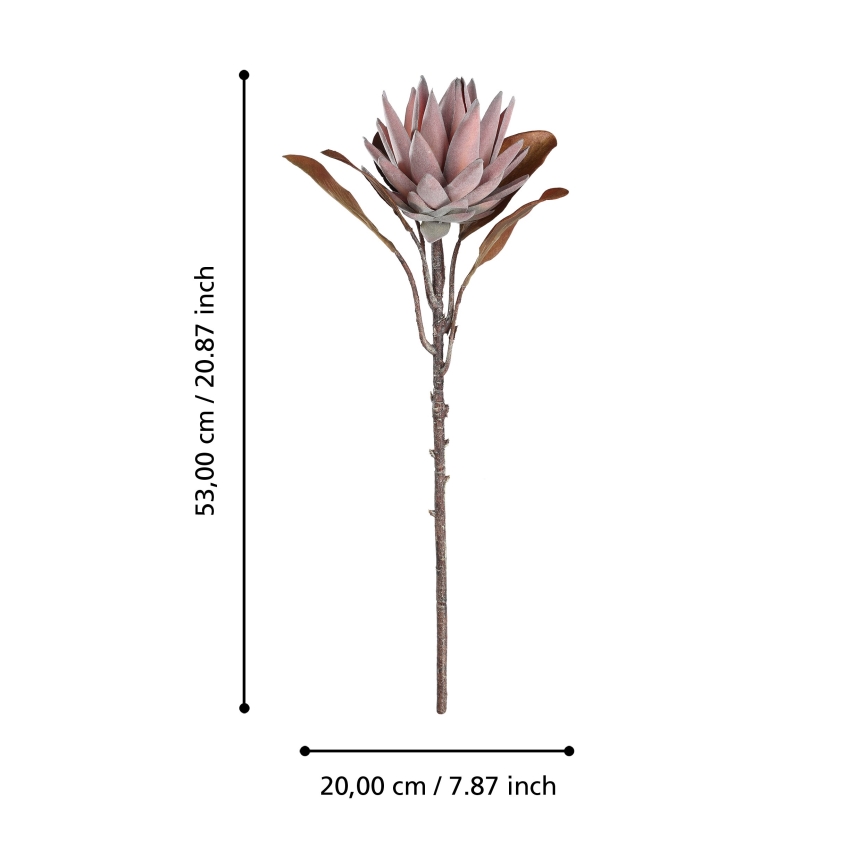 Eglo - Fleur artificielle 53 cm rose