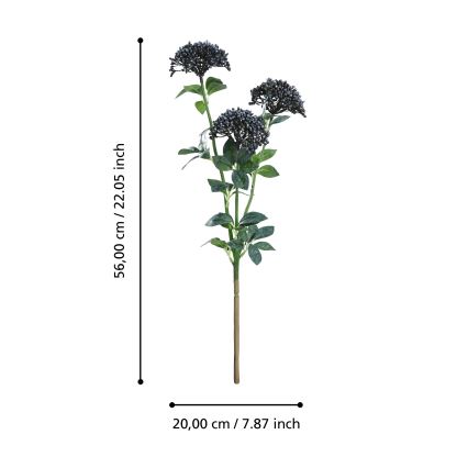 Eglo - Kunstbloem 56 cm blauw/groen