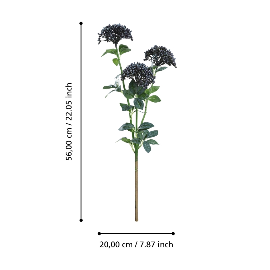 Eglo - Kunstbloem 56 cm blauw/groen