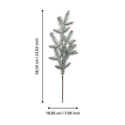 Eglo - Branche de Noël artificielle 58,5 cm vert