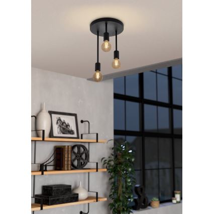 Eglo - Hanglamp met vaste pendel 3xE27/60W/230V