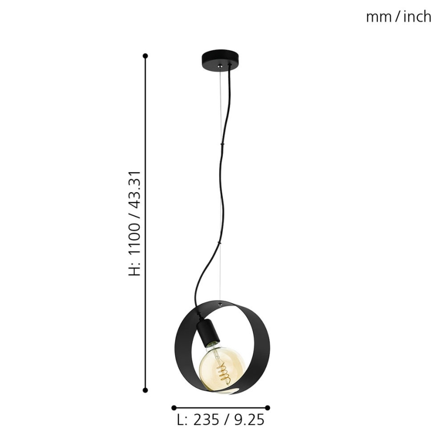 Eglo 43128 - Suspension LED sur câble MAIDENHEAD 1xE27/4W/230V