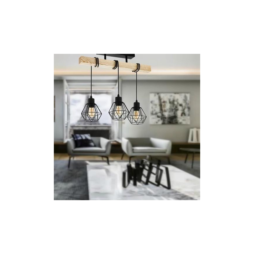 Eglo - Plafonnier TOWNSHEND 3xE27/60W/230V pin