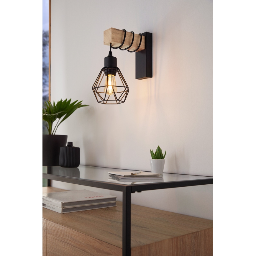 Duwen Oppervlakkig kleding Eglo 43135 - Wandlamp TOWNSHEND 1x E27 / 60W / 230V | Lumimania