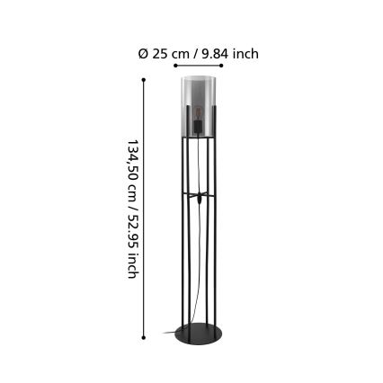 Eglo - Lampadaire 1xE27/60W/230V
