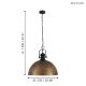Eglo 43214 - Hanglamp aan ketting COMBWICH 1x E27 / 60W / 230V