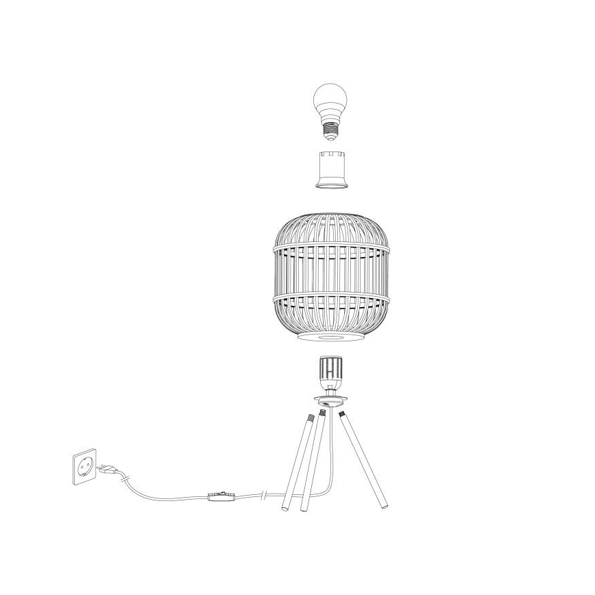 Eglo - Lampe de table 1xE27/28W/230V
