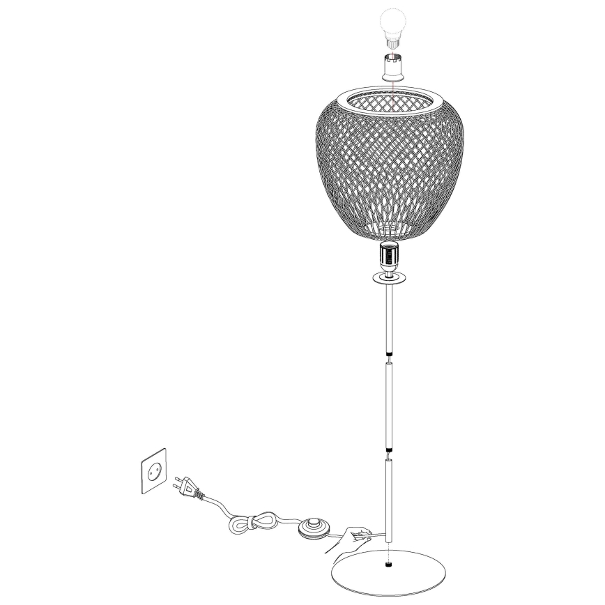 Eglo - Lampadaire 1xE27/40W/230V