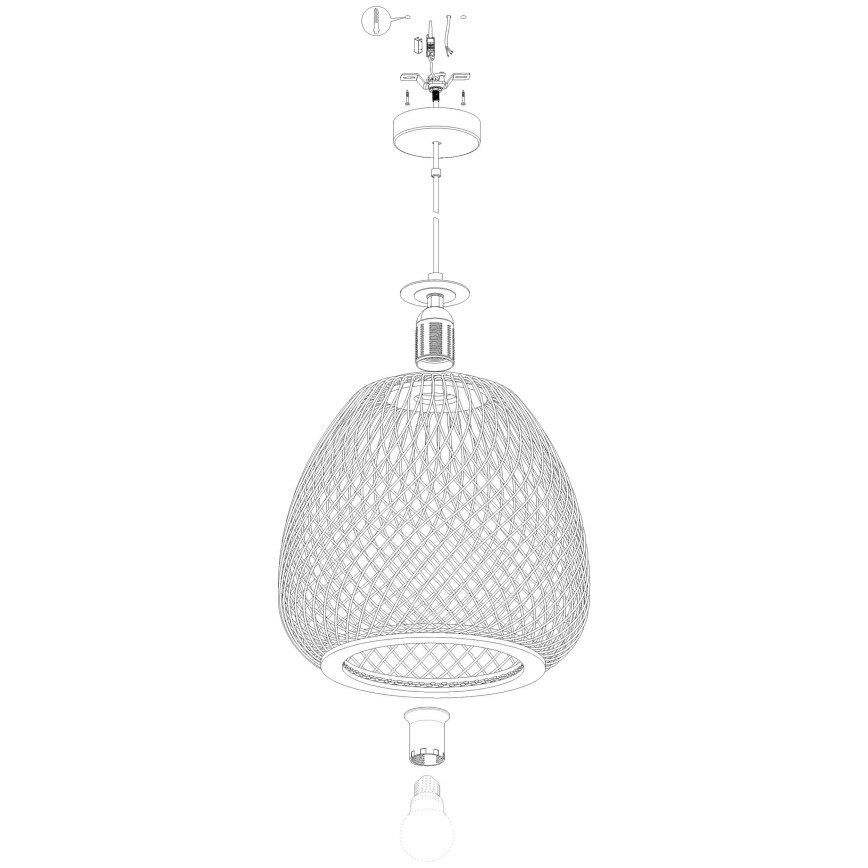Eglo - Hanglamp aan koord 1xE27/40W/230V