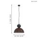 Eglo - Hanglamp aan ketting 1xE27/40W/230V