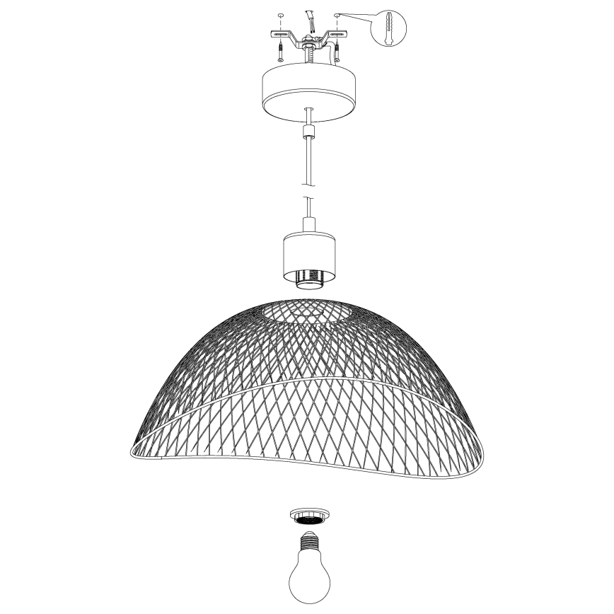 Eglo - Suspension avec fil 1xE27/60W/230V