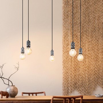 Eglo 43314 - COULSDON hanglamp met kabel, 5x E27/10W/230V