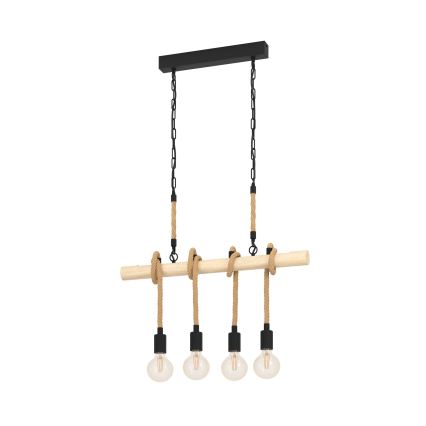 Eglo 43318 - Kroonluchter aan ketting YOUNGSTOWN 4xE27/40W/230V