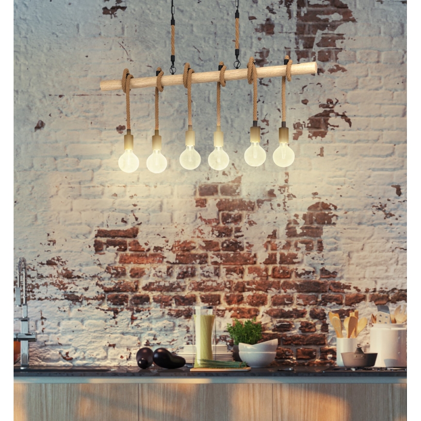 Eglo - Hanglamp aan ketting 6xE27/40W/230V