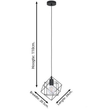 Eglo - Hanglamp aan koord 1xE27/60W/230V