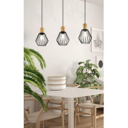 Eglo - Suspension avec fil 3xE27/60W/230V