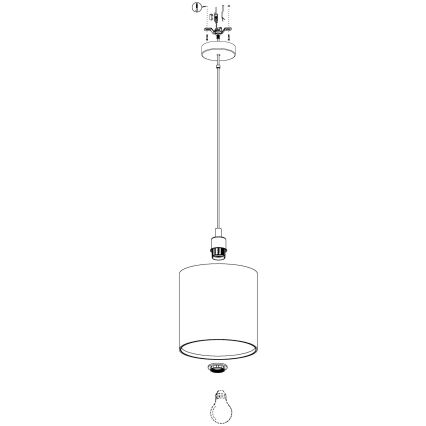 Eglo - Hanglamp aan koord 1xE27/40W/230V