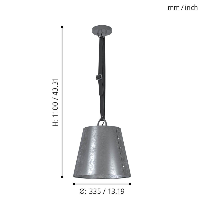 Eglo - Hanglamp aan koord 1xE27/60W/230V