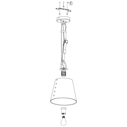 Eglo - Hanglamp aan koord 1xE27/60W/230V