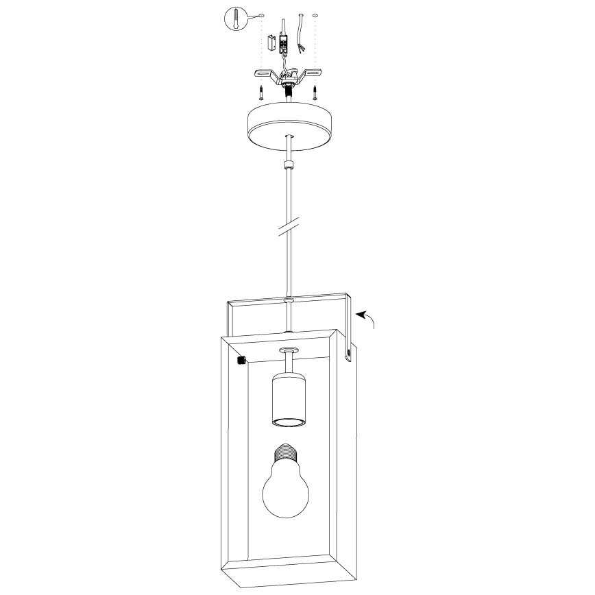 Eglo - Hanglamp aan koord 1xE27/40W/230V
