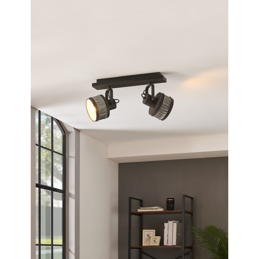 Eglo 43445 - Spotlamp TURROCK 2xE27/28W/230V