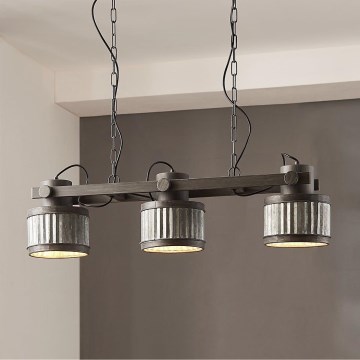Eglo 43447 - Suspension sur chaîne TURROCK 3xE27/28W/230V