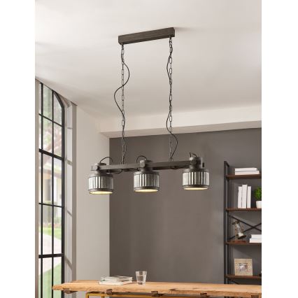 Eglo 43447 - Suspension sur chaîne TURROCK 3xE27/28W/230V